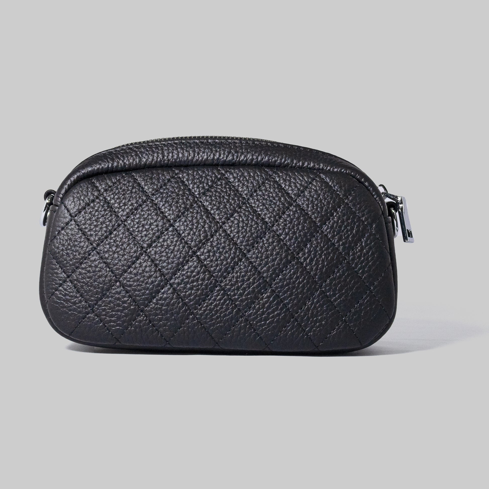 JELOUS Aurelle luxury leather shoulder bag –black quilted genuine leather with detachable strap, designer-inspired handbag for women