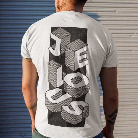 Men’s graphic streetwear t-shirt in 100% cotton, regular fit, locally made, available in black and white.