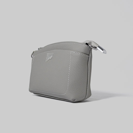 JELOUS grey Élise genuine leather wristlet handbag with detachable strap